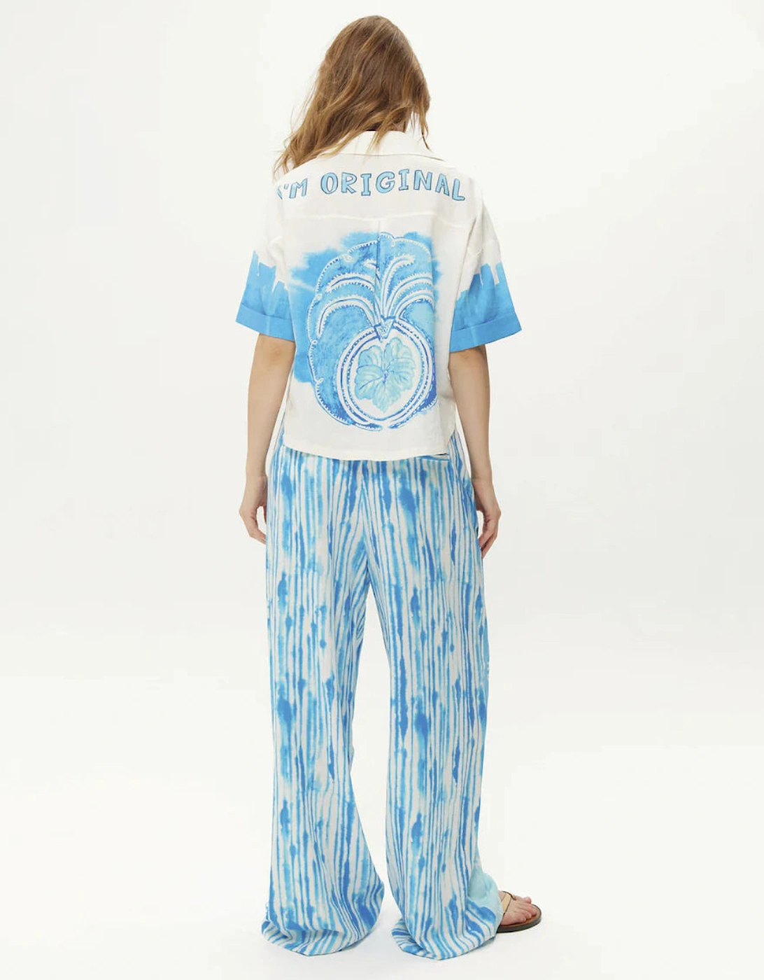 Ellen indigo wrapped pants