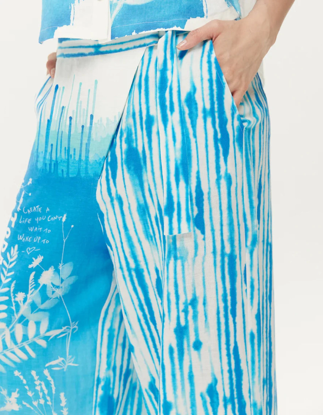 Ellen indigo wrapped pants