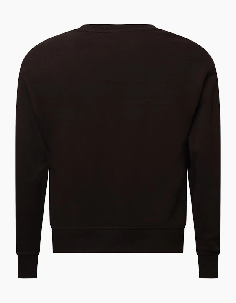 Distressed Stacked Foil Logo Crew Neck Sweatshirt