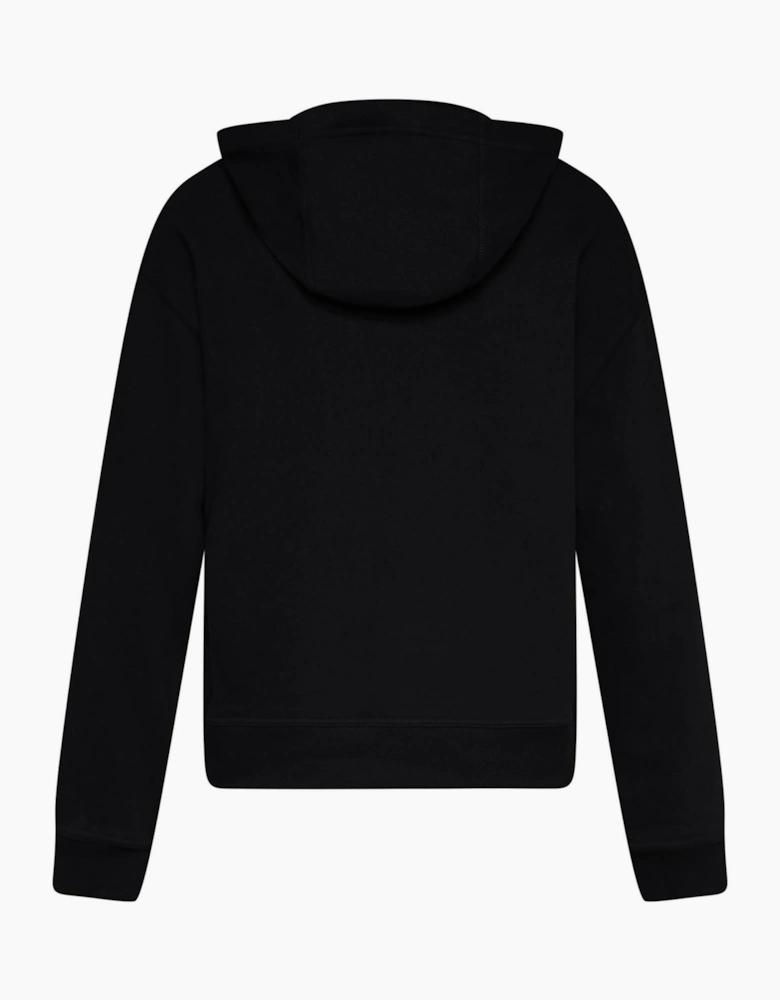 Jeans Satin Applique Chainstitch Logo Hoodie