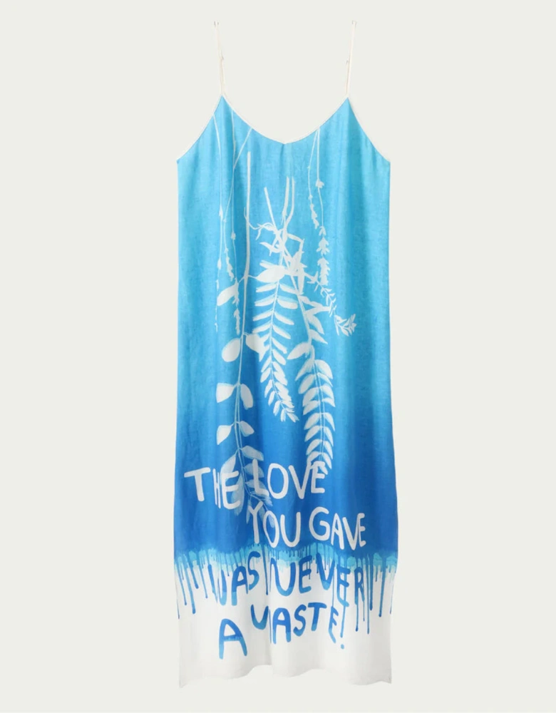 Olivia camisole dress in indigo blue