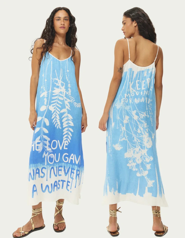 Olivia camisole dress in indigo blue