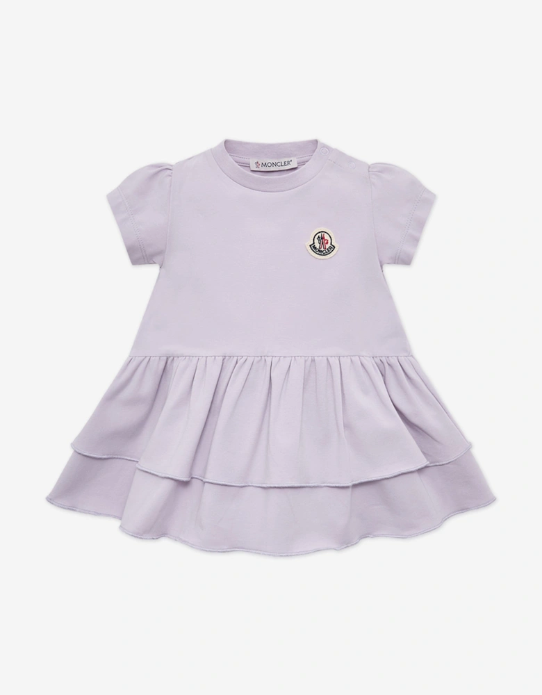 Enfant Baby Girls Logo Jersey Dress in Purple