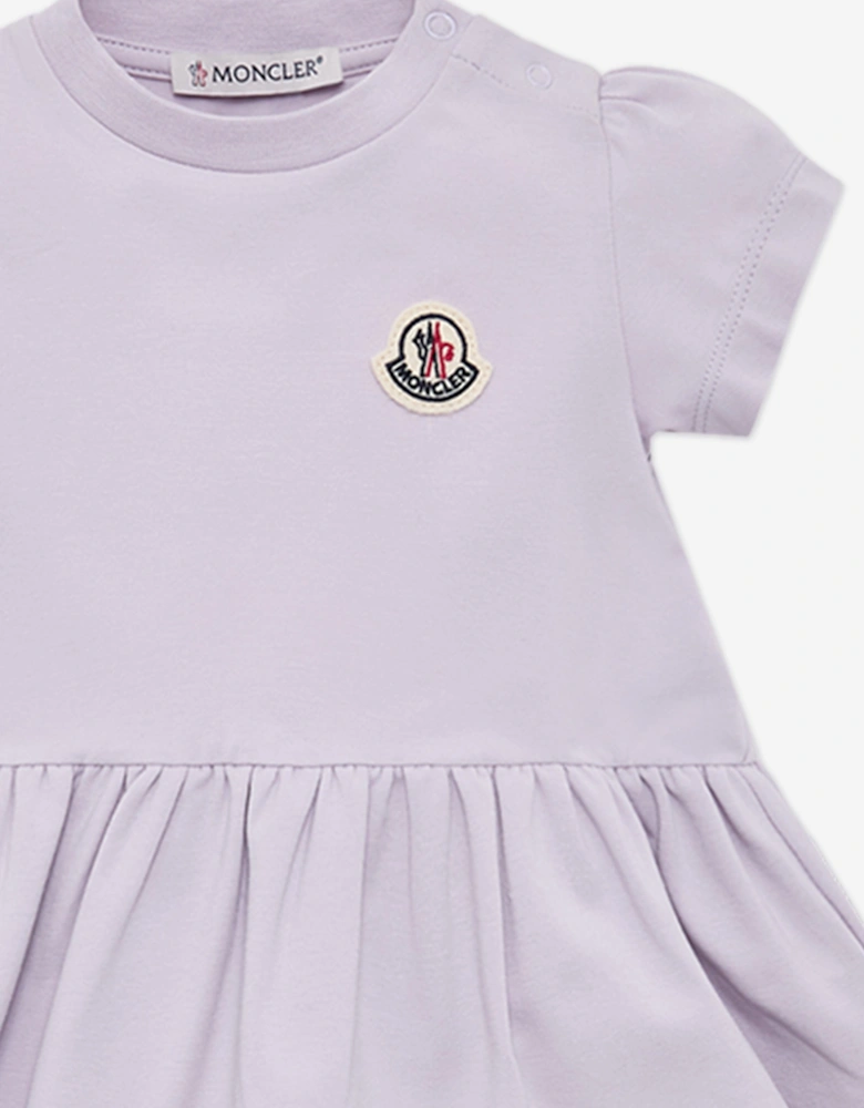 Enfant Baby Girls Logo Jersey Dress in Purple