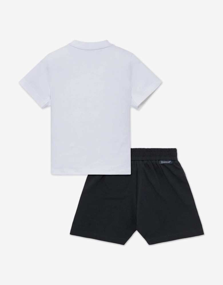 Enfant Baby Boys Logo Short Set in White