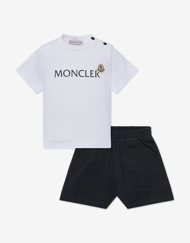 Enfant Baby Boys Logo Short Set in White