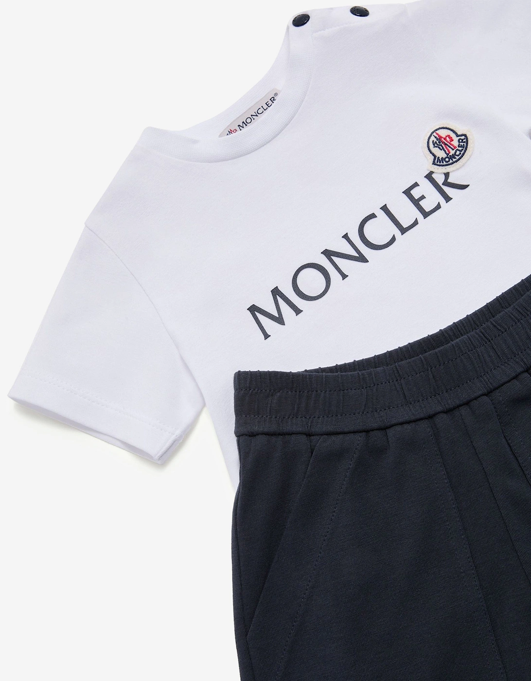 Enfant Baby Boys Logo Short Set in White