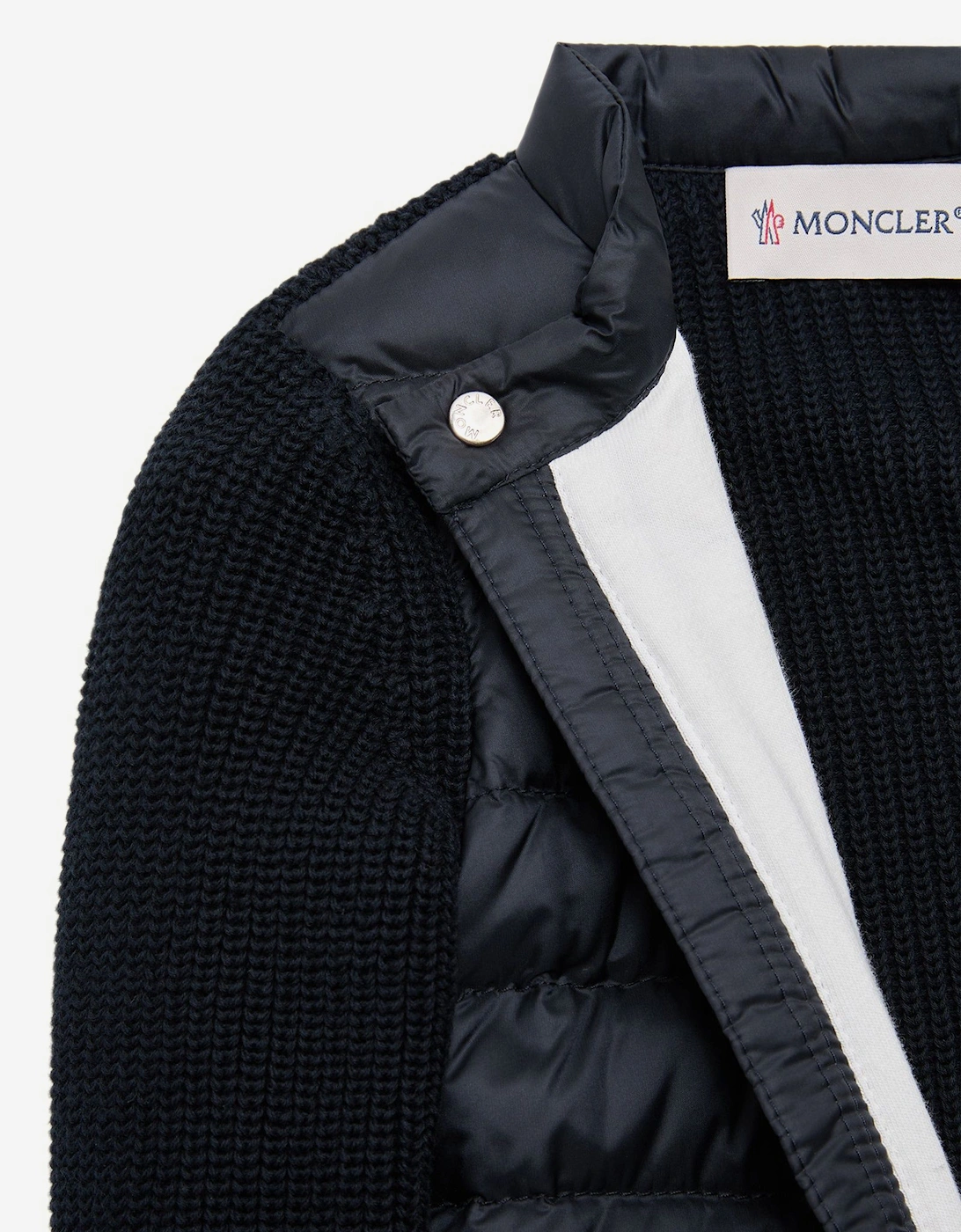 Enfant Baby Down Padded Zip Up Cardigan in Navy