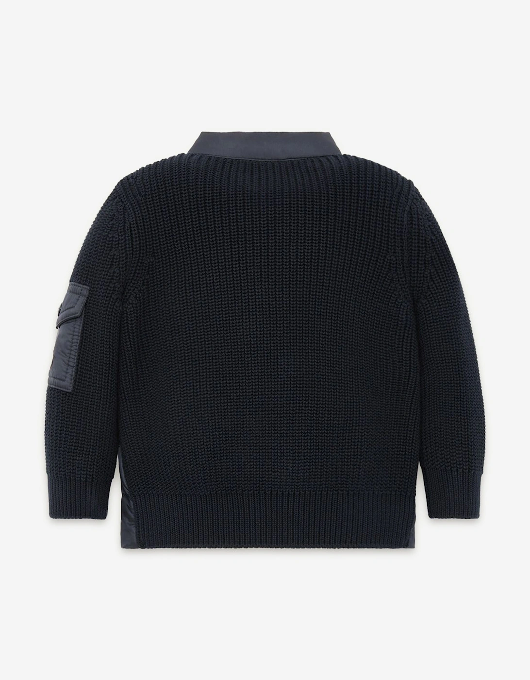 Enfant Baby Down Padded Zip Up Cardigan in Navy