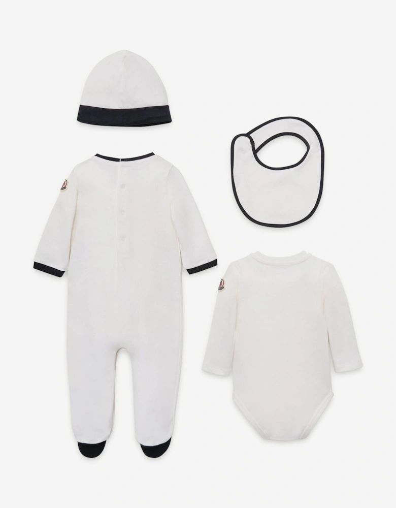 Enfant Baby 4 Piece Babygrow Set in White