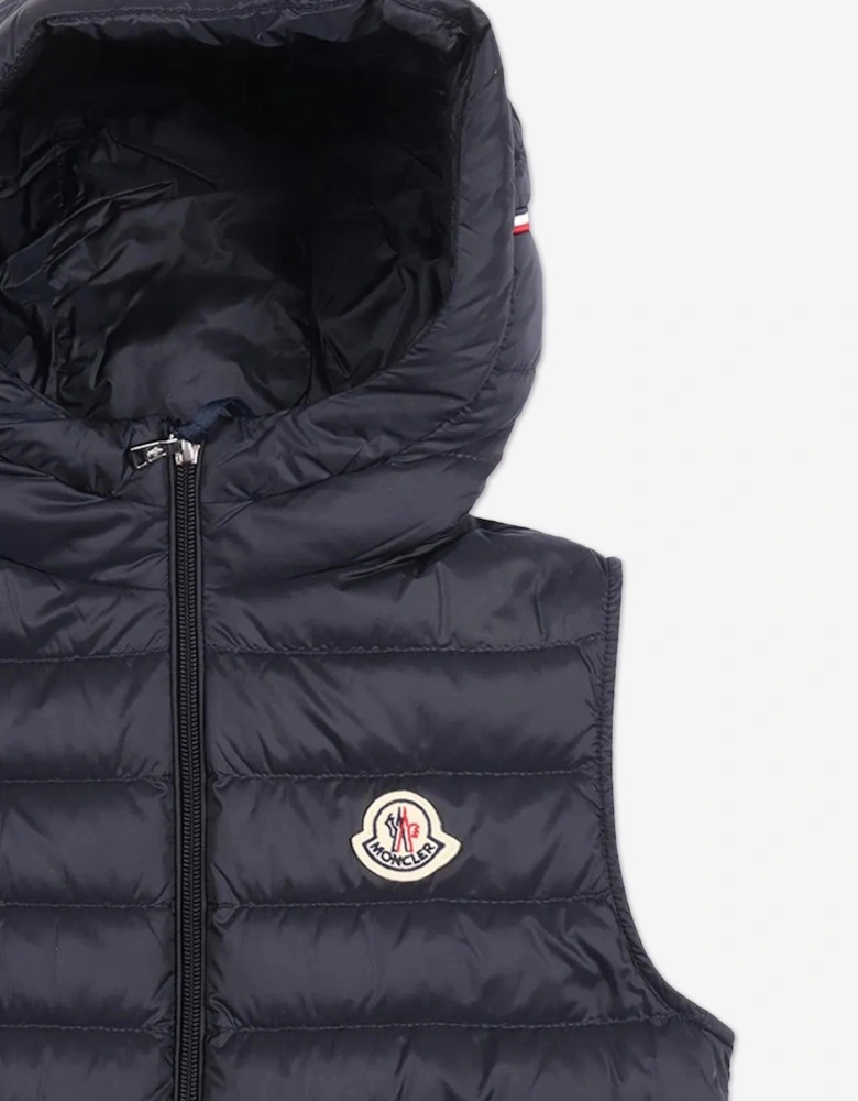 Enfant Boys Down Padded Uzay Gilet in Navy