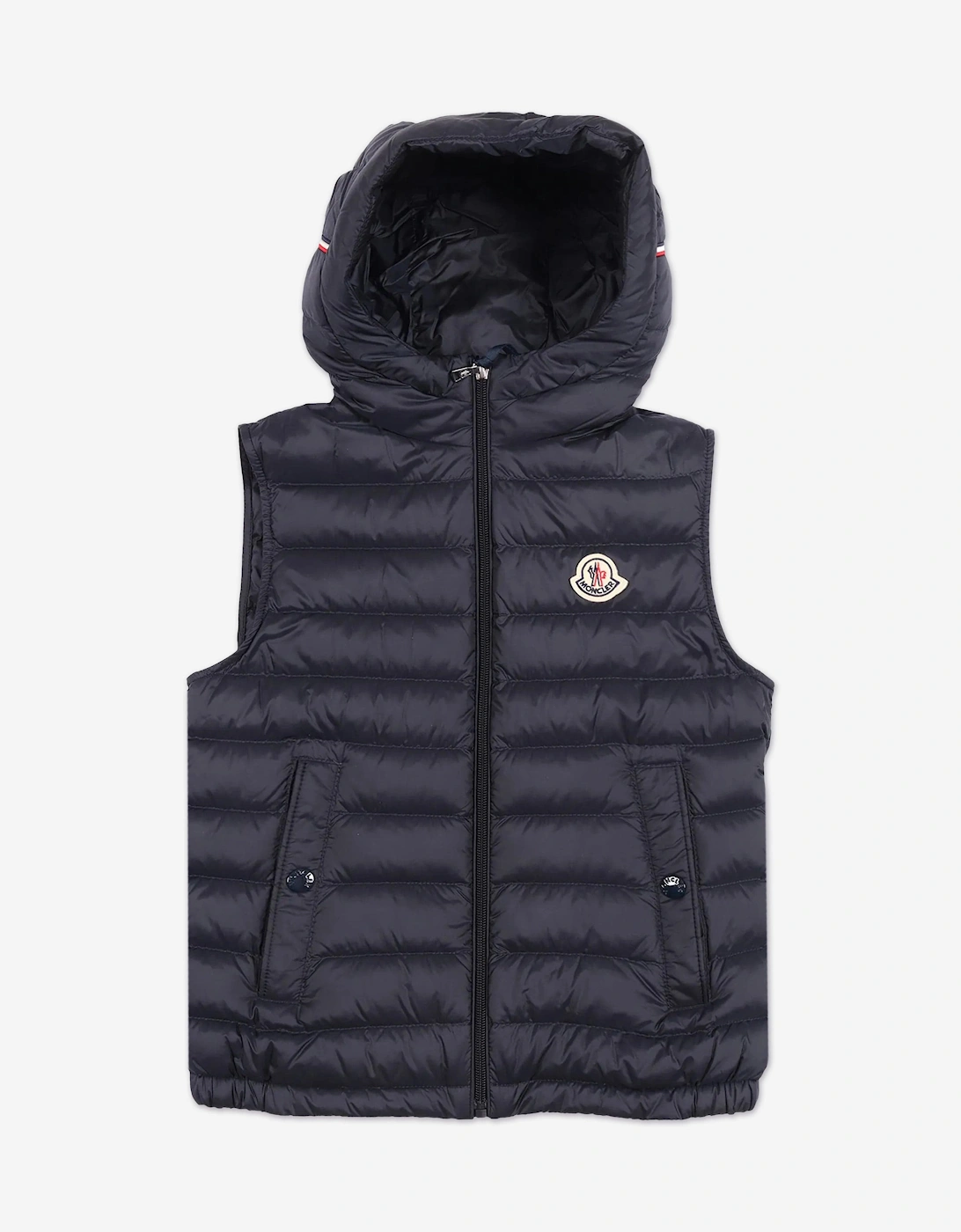 Enfant Boys Down Padded Uzay Gilet in Navy, 5 of 4