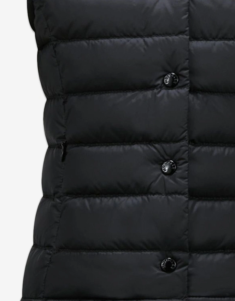 Enfant Girls Down Padded Liane Gilet in Black