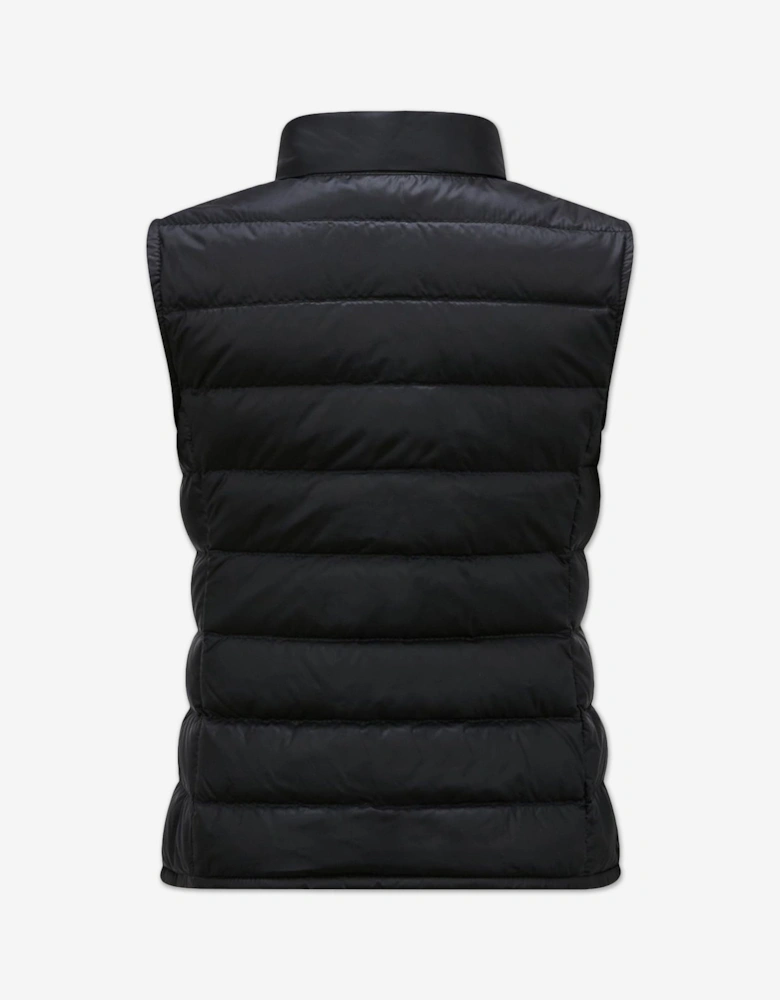 Enfant Girls Down Padded Liane Gilet in Black