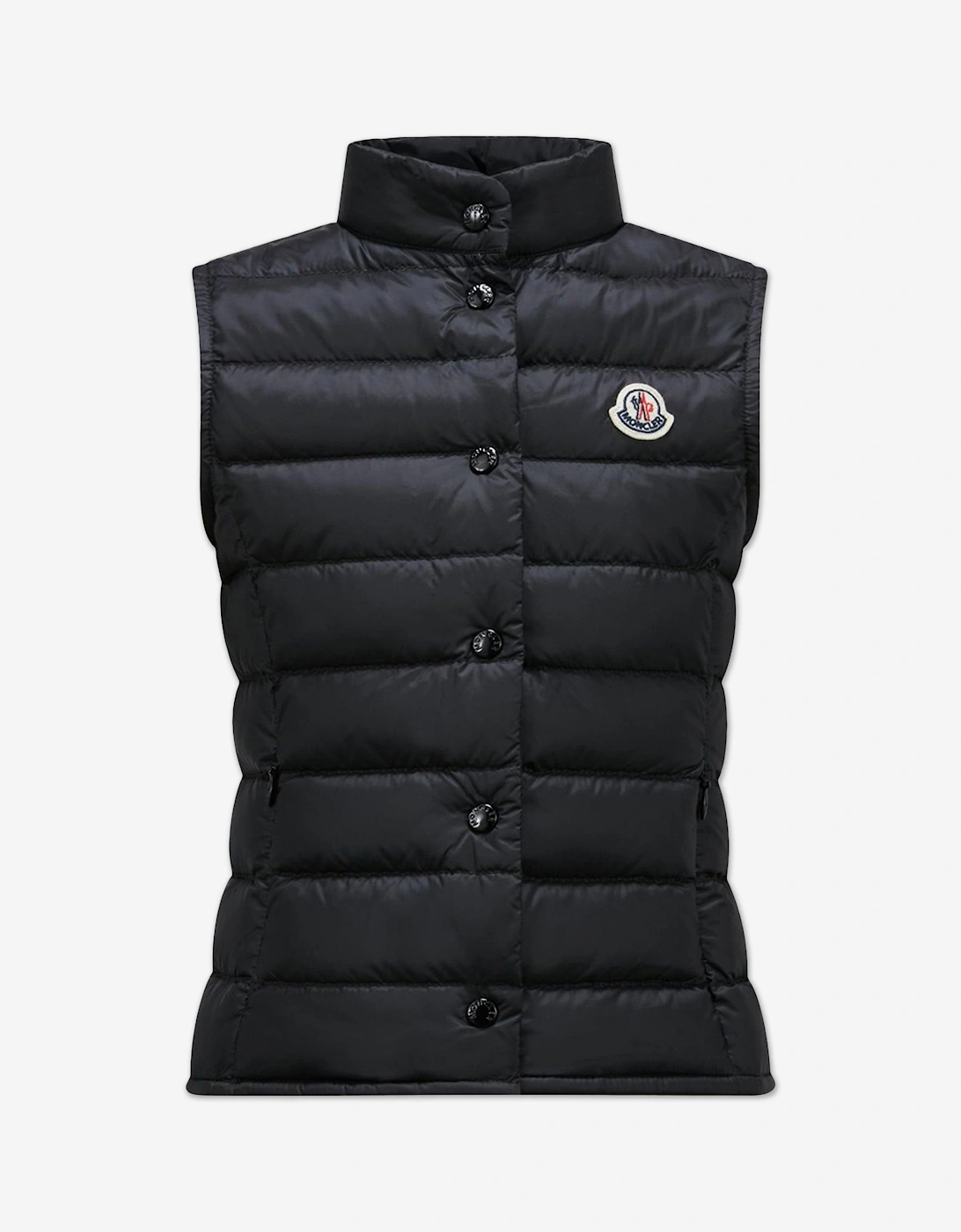 Enfant Girls Down Padded Liane Gilet in Black, 6 of 5