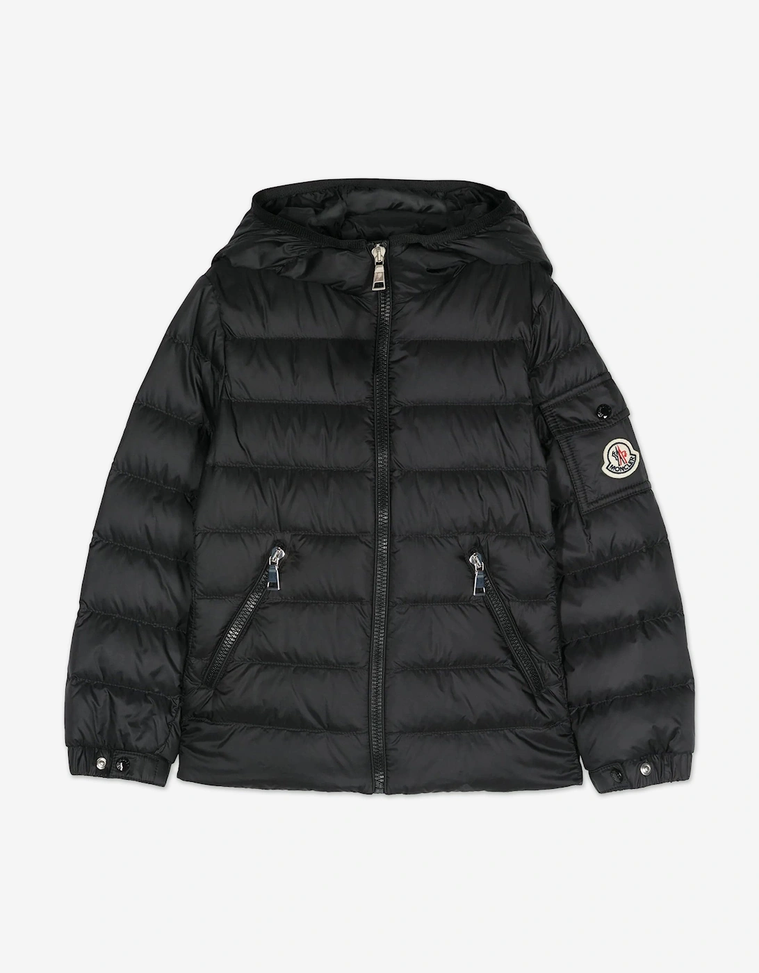 Enfant Girls Down Padded Gles Jacket in Black, 5 of 4