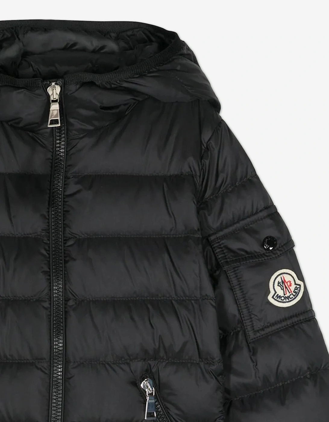 Enfant Girls Down Padded Gles Jacket in Black