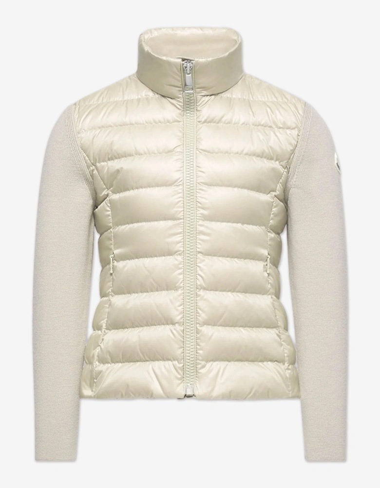 Enfant Girls Down Padded Zip Up Cardigan in Beige