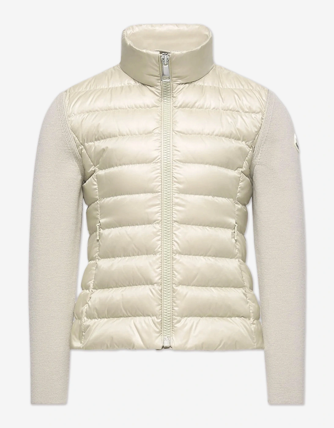 Enfant Girls Down Padded Zip Up Cardigan in Beige, 5 of 4