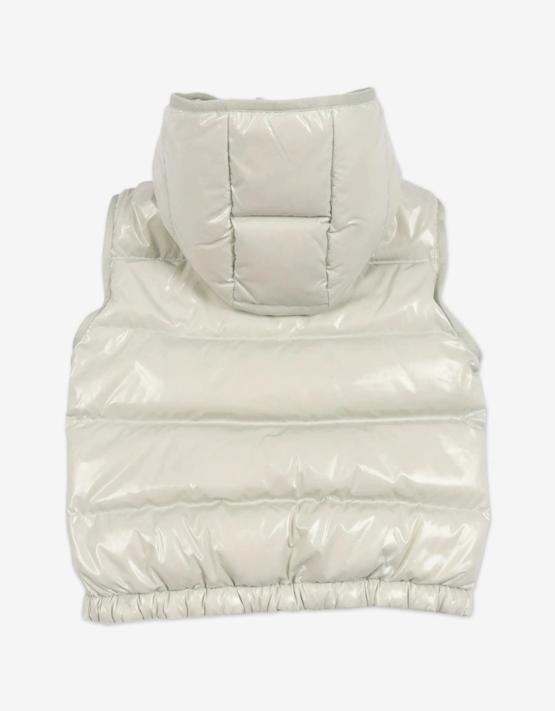 Enfant Girls Down Padded Kamile Gilet in Green