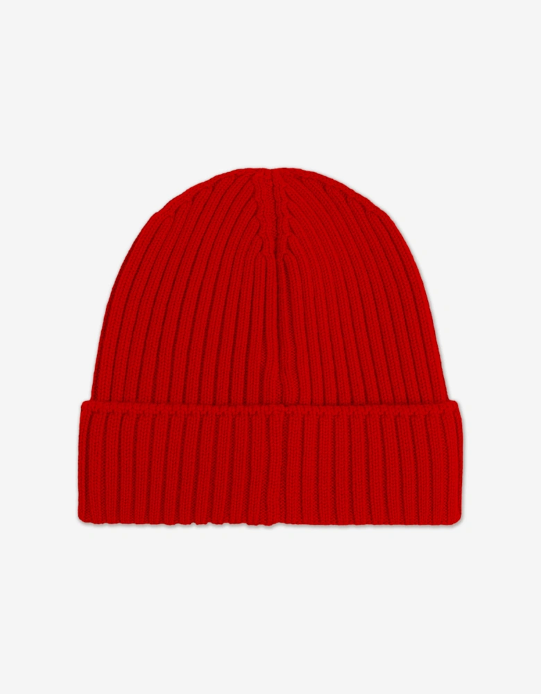Enfant Boys Wool Knit Beanie Hat in Red