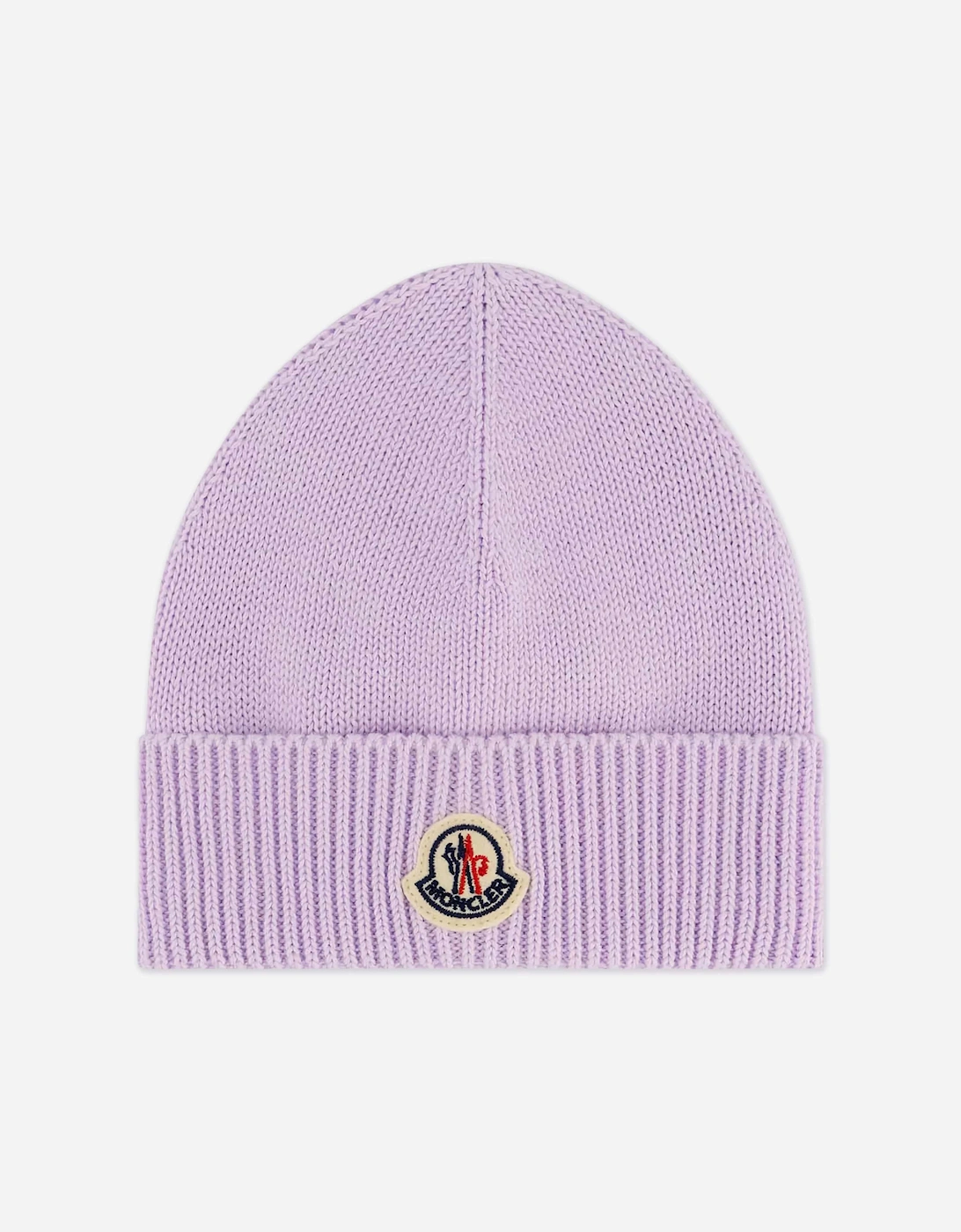 Moncler Girls Purple Baby Enfant Baby Logo Beanie Hat - Size 3-6 Months Kids