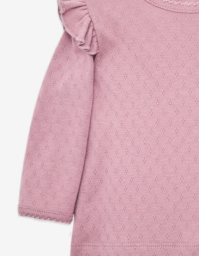 Enfant Baby Girls Long Sleeve Logo T-Shirt in Pink