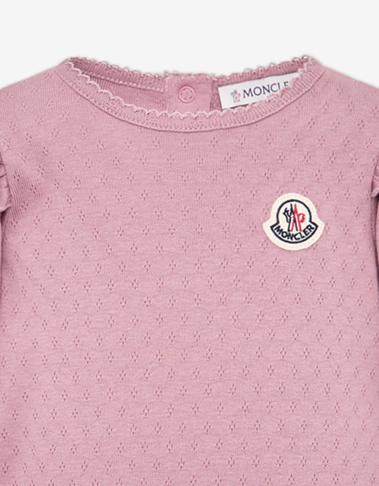 Enfant Baby Girls Long Sleeve Logo T-Shirt in Pink