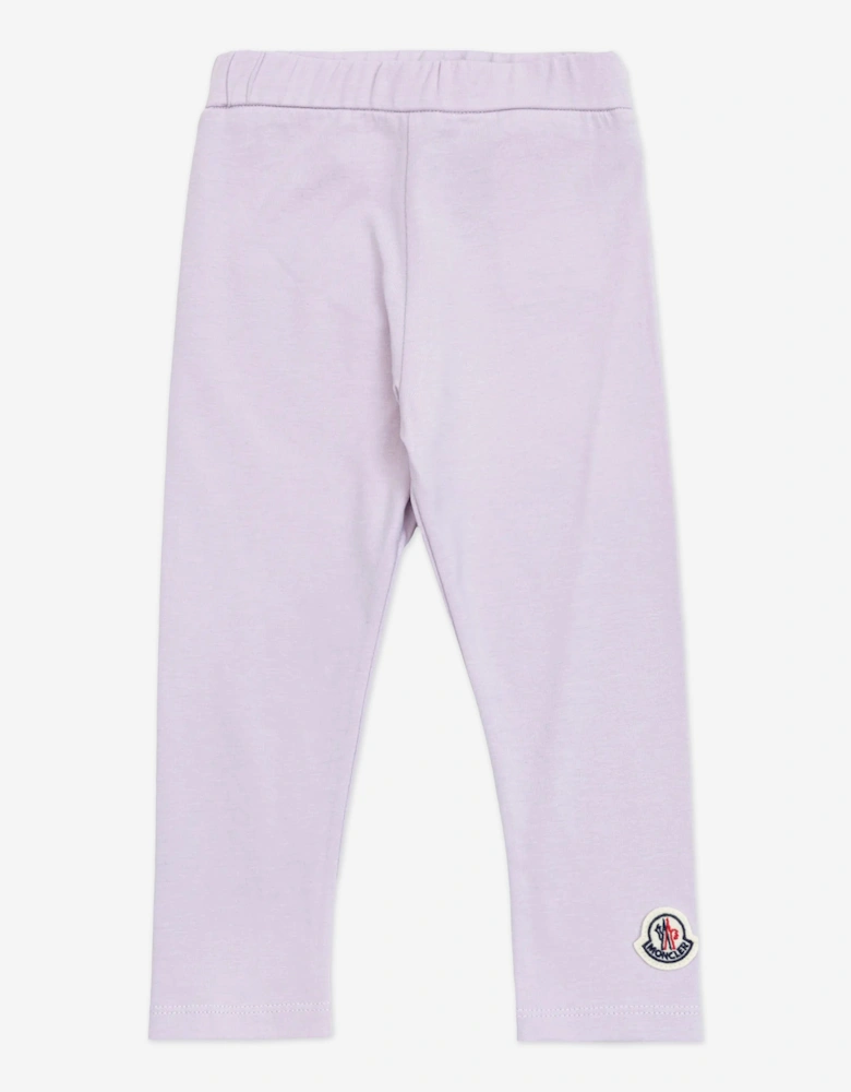 Enfant Baby Girls Logo Leggings in Purple