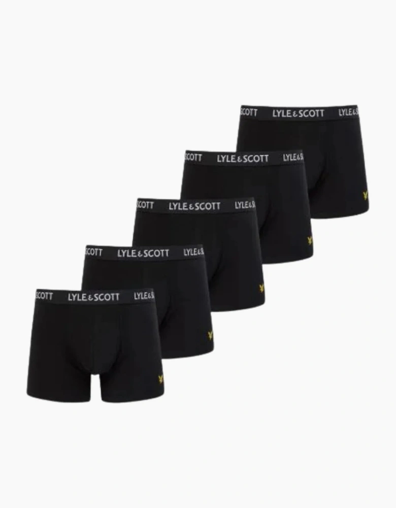 5-Pack Miller Boxer Briefs, Black