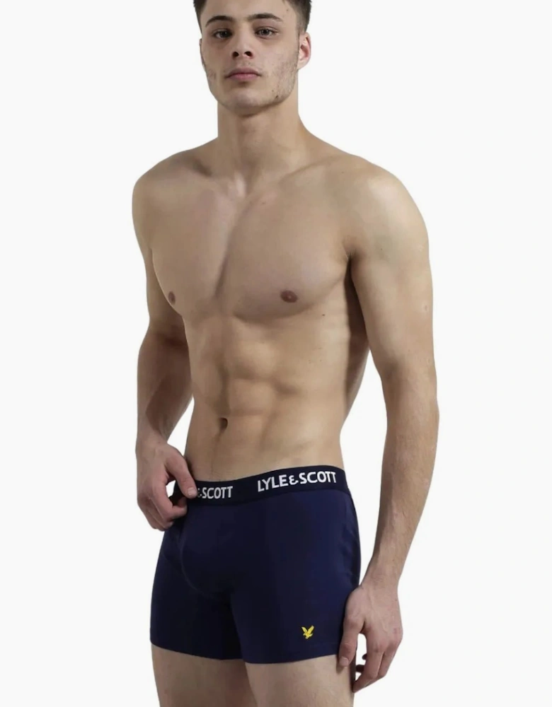 5-Pack Miller Boxer Briefs, Black/Grey/White/Navy