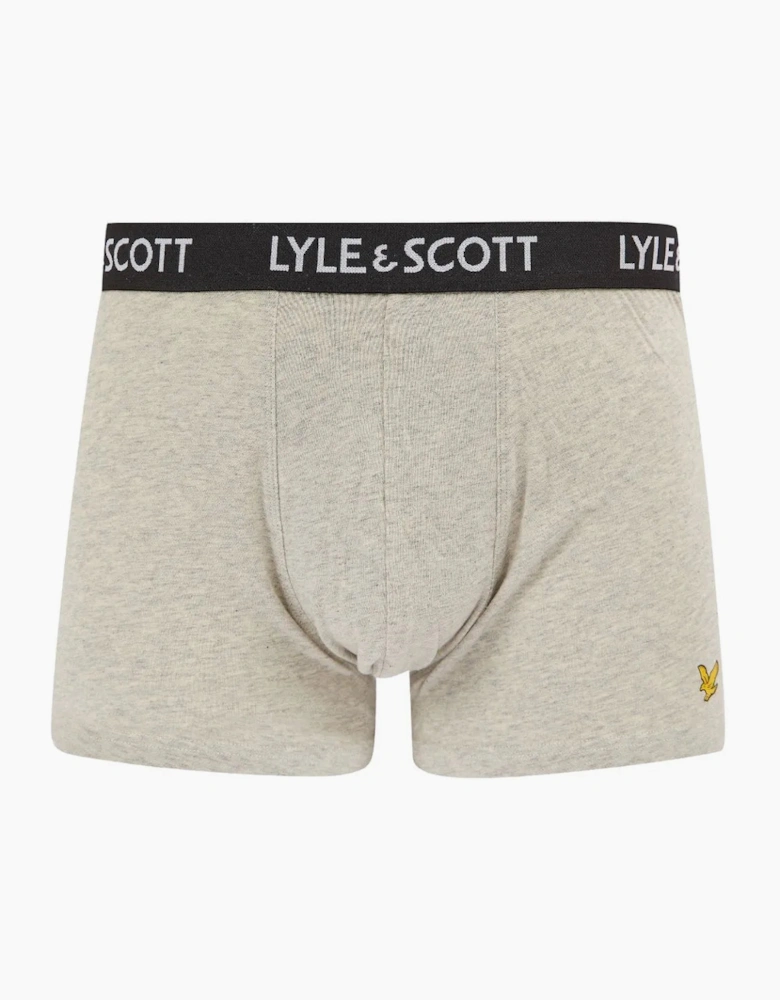 5-Pack Miller Boxer Briefs, Black/Grey/White/Navy