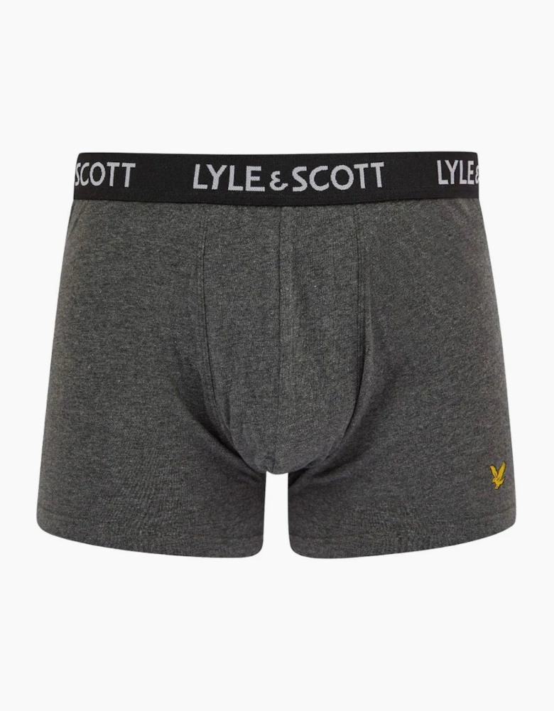 5-Pack Miller Boxer Briefs, Black/Grey/White/Navy