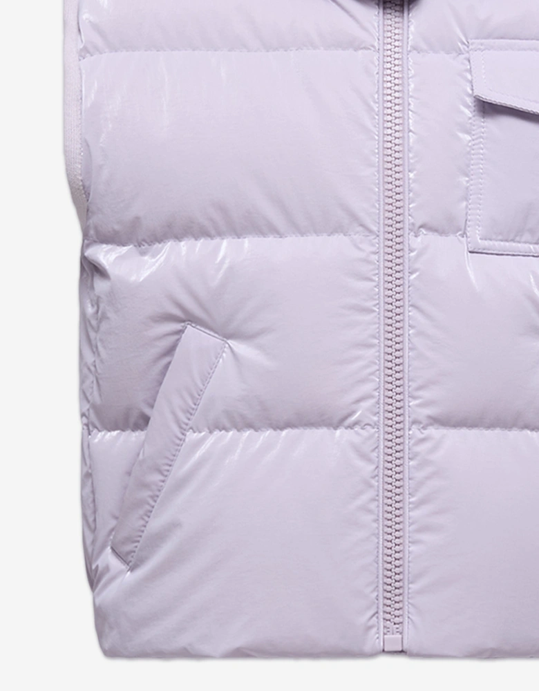 Enfant Girls Down Padded Kamile Gilet in Purple