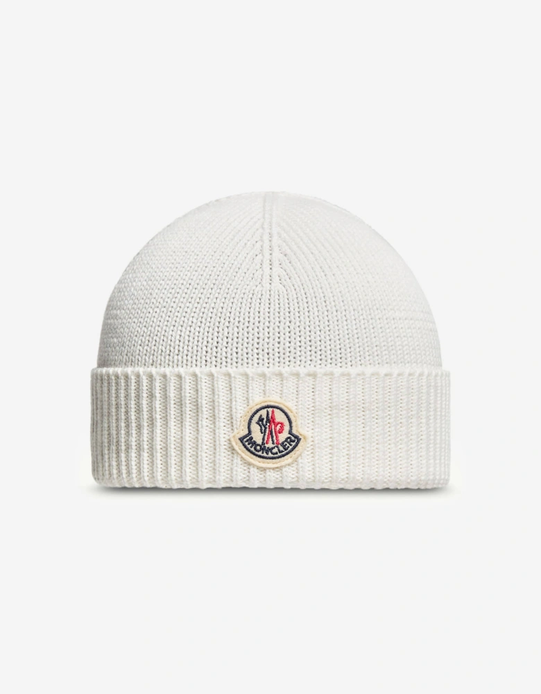 Enfant Baby Logo Beanie Hat in White