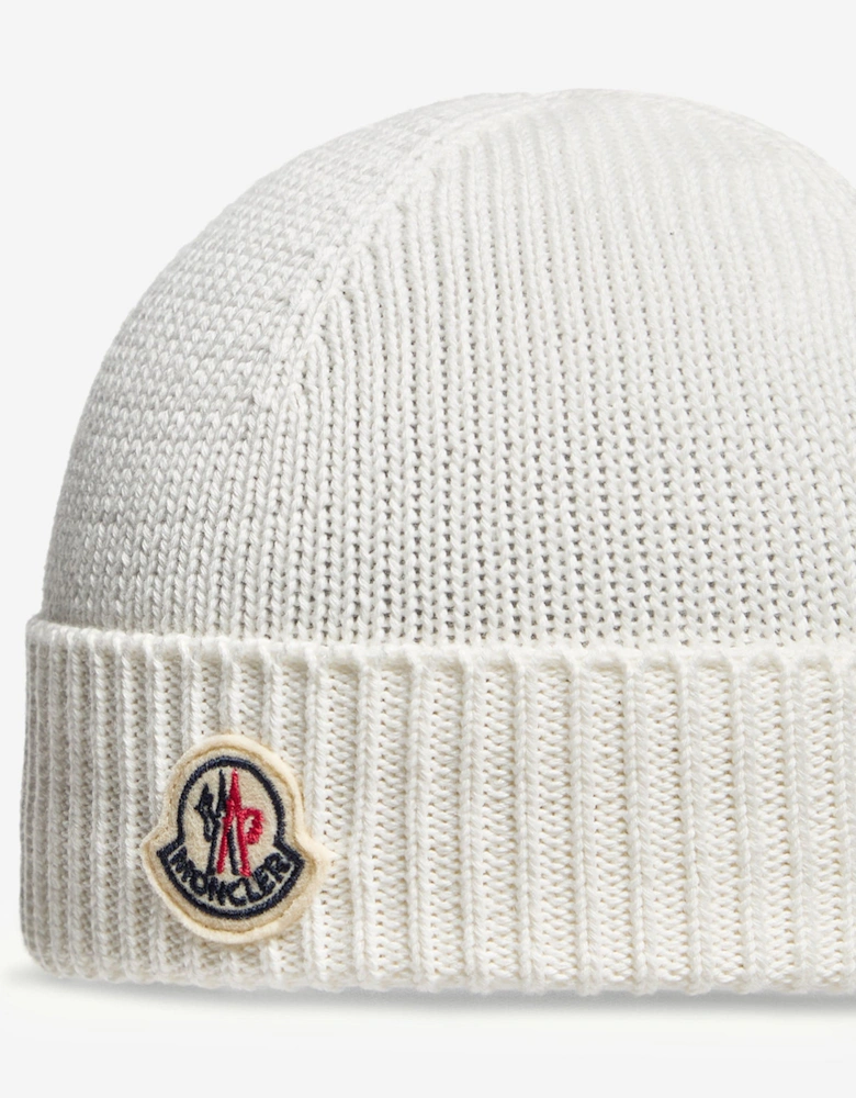 Enfant Baby Logo Beanie Hat in White