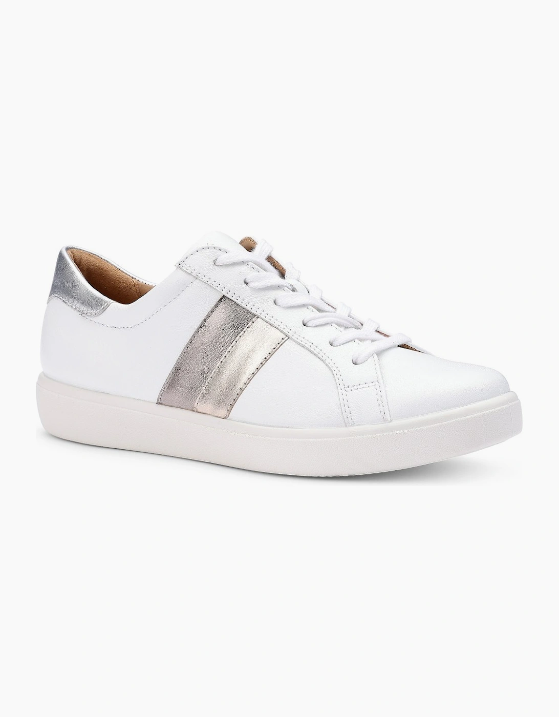Hotter Women's White Switched Wide Fit Trainers - Size: 4.5