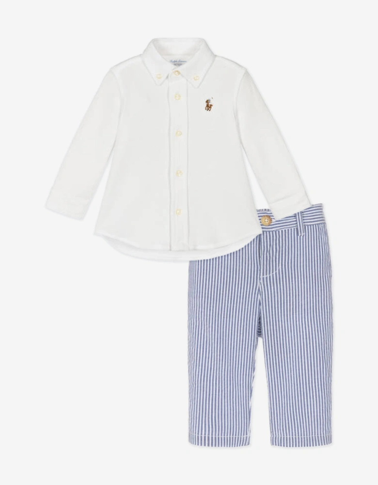 Baby Boys Trouser Set in Blue