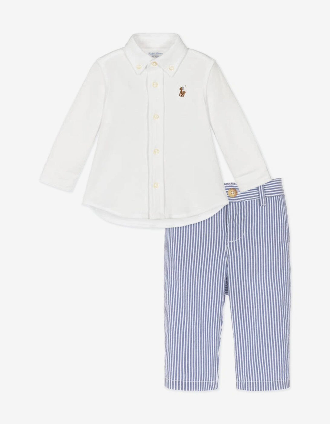Baby Boys Trouser Set in Blue, 6 of 5