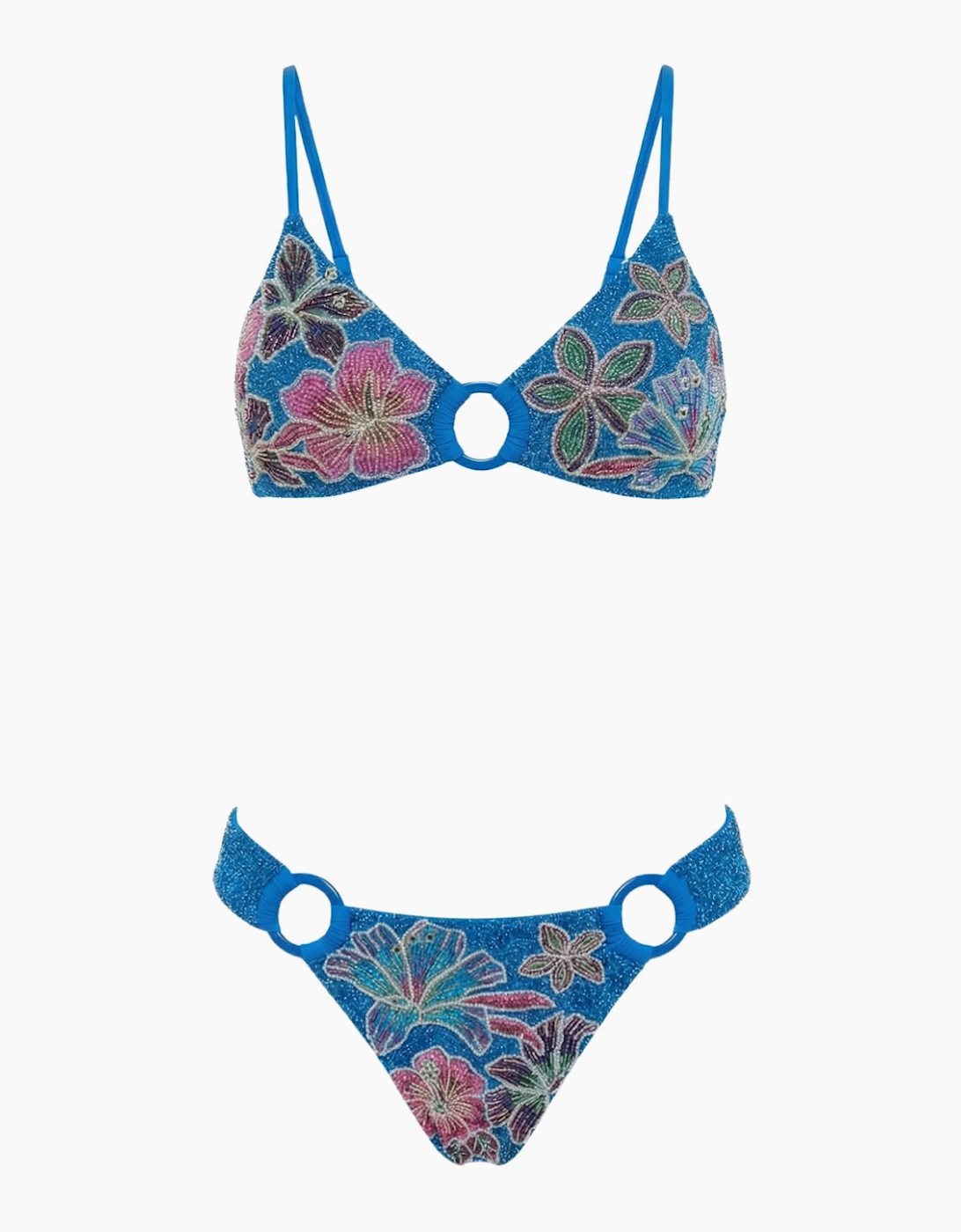 Blue blossom Bikini Top