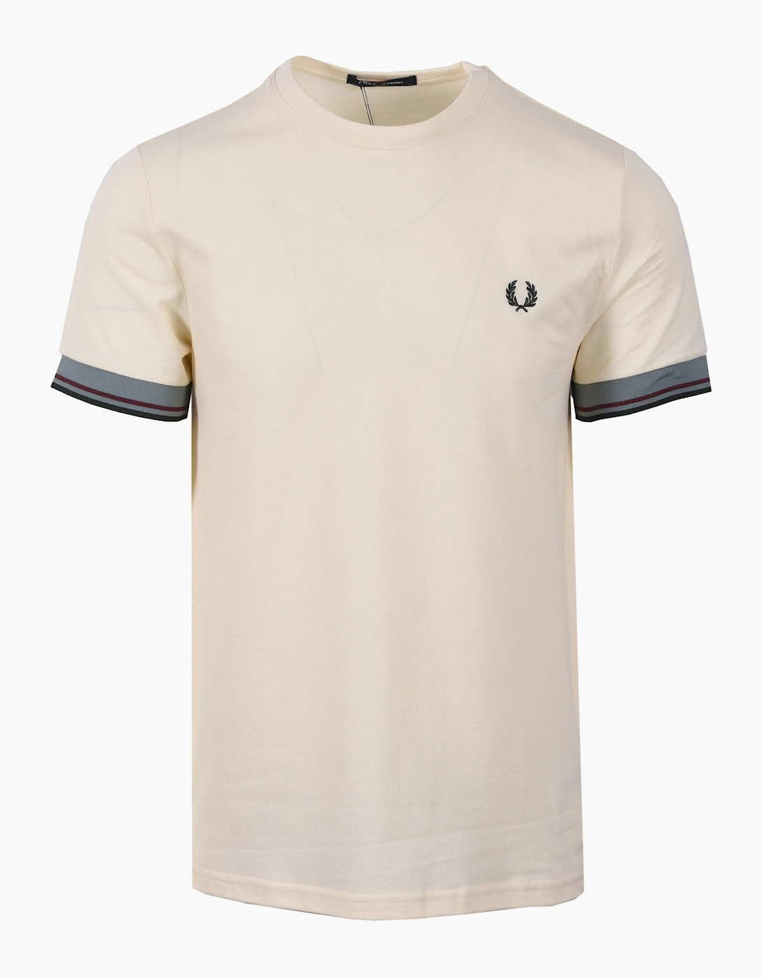 TWIN TIPPED CUFF T-SHIRT ECRU, 4 of 3