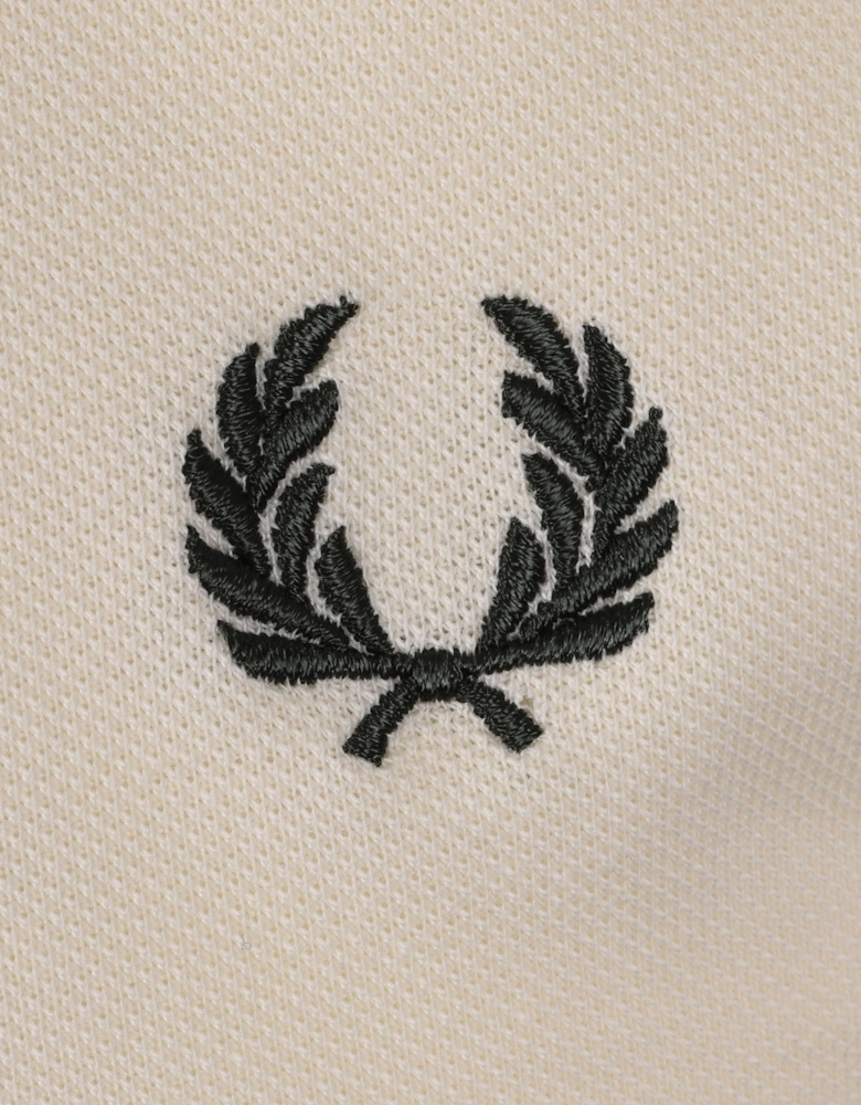 TWIN TIPPED CUFF T-SHIRT ECRU