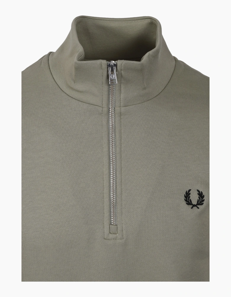 HALF ZIP SWEATSHIRT SEAGRASS/BLACK