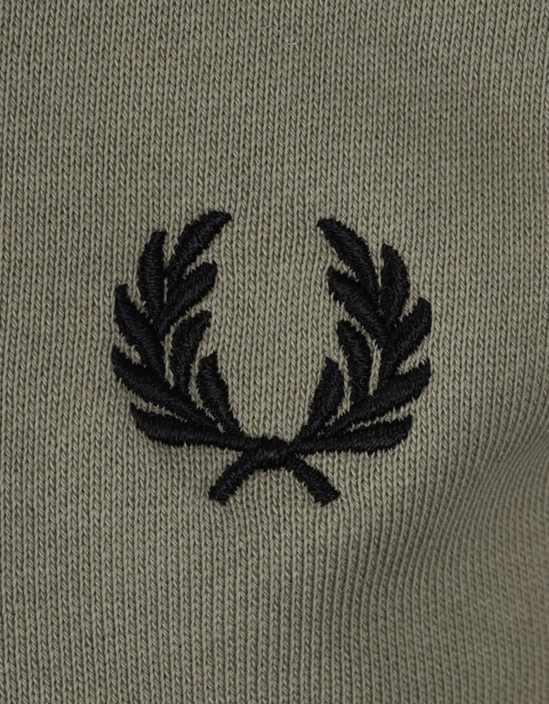 HALF ZIP SWEATSHIRT SEAGRASS/BLACK