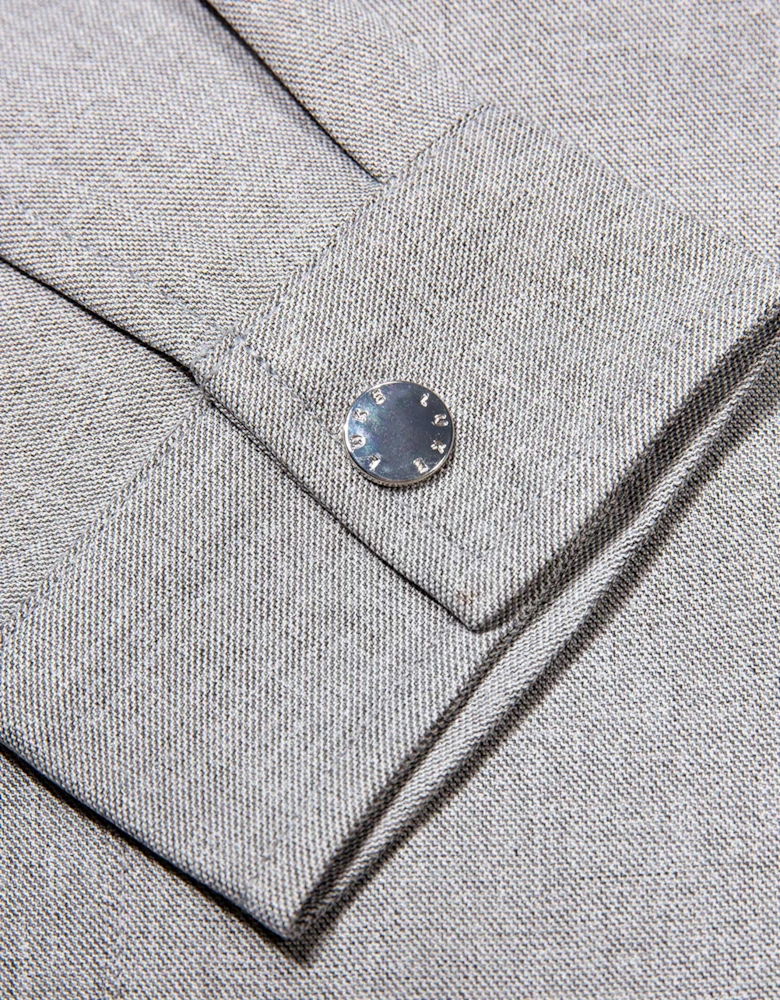 Emery zip through over shirt Jacket MID GREY MARL