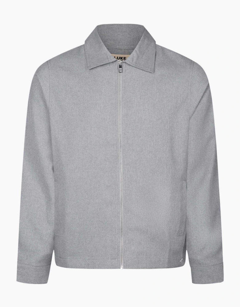 Emery zip through over shirt Jacket MID GREY MARL