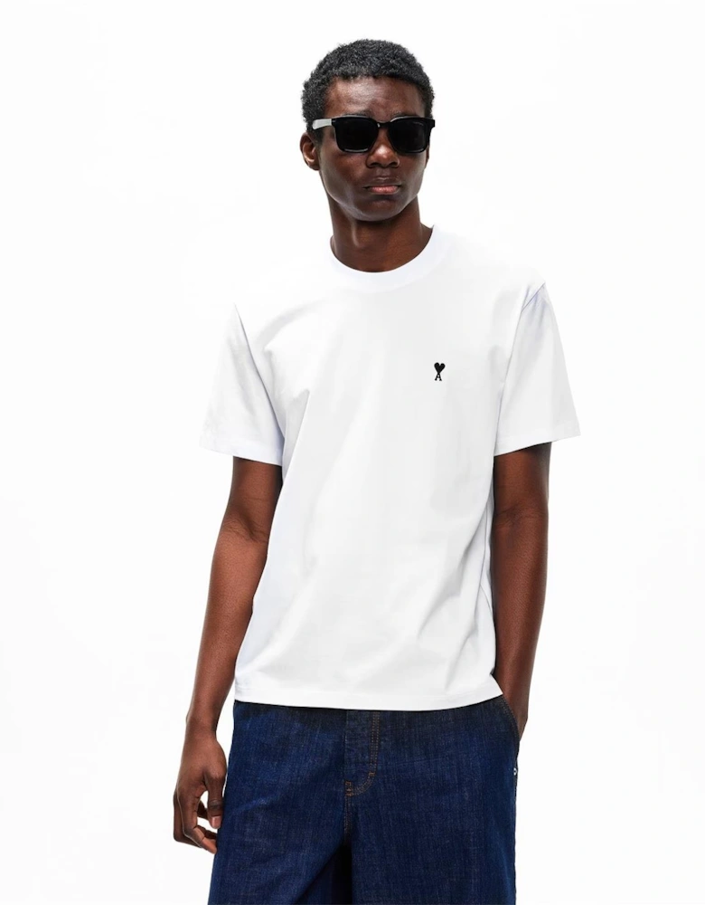 'Ami De Coeur' Black Heart T-Shirt White