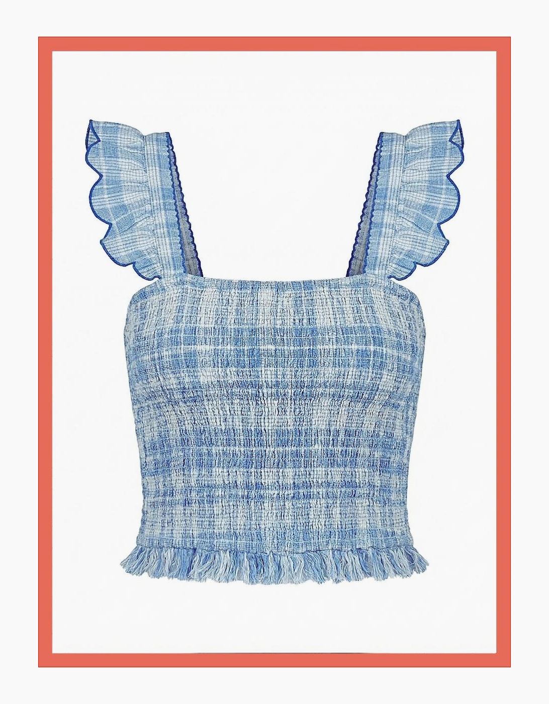 INDI&COLD Blue and white crop top, 3 of 2