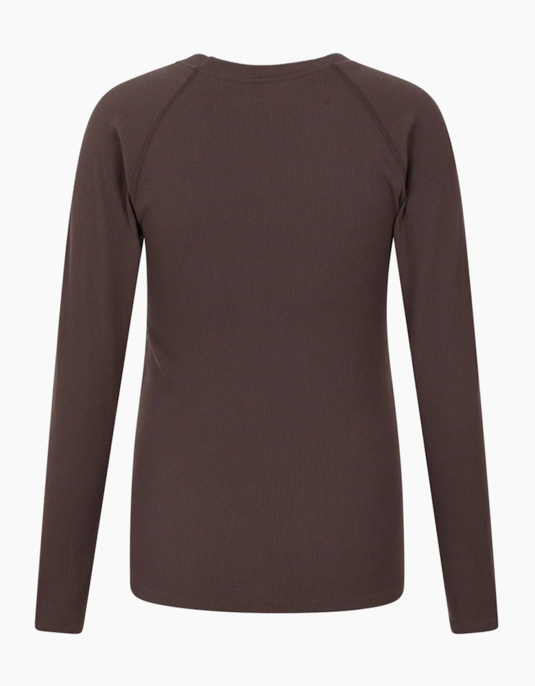 Womens/Ladies Carmel Ribbed Seamless Thermal Top