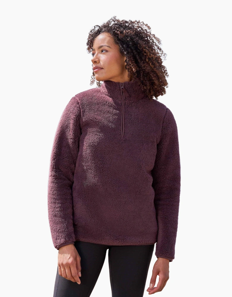 Mountain Warehouse Womens/Ladies Teddy Fleece Quarter Zip Fleece Top